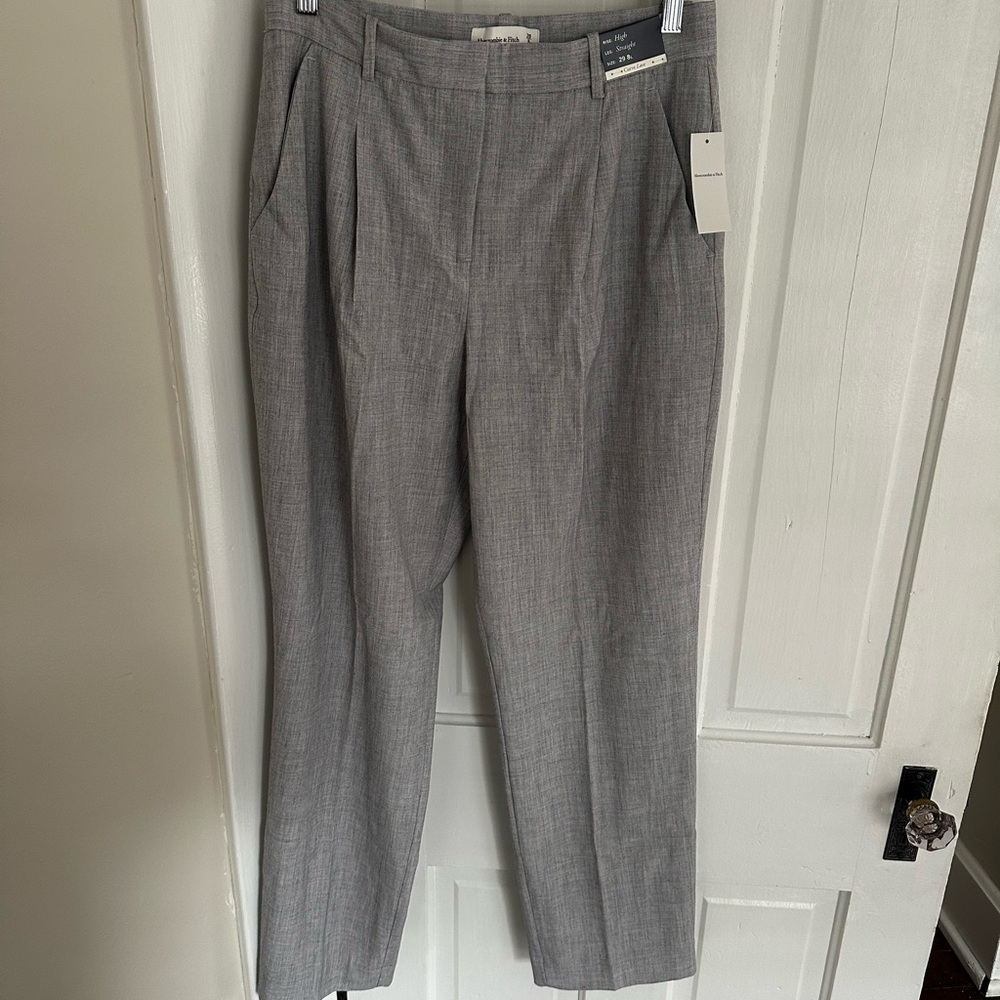 Abercrombie & Fitch Light Gray Trousers